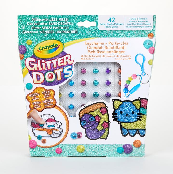 Actual product image Crayola Glitter Dots Keychain