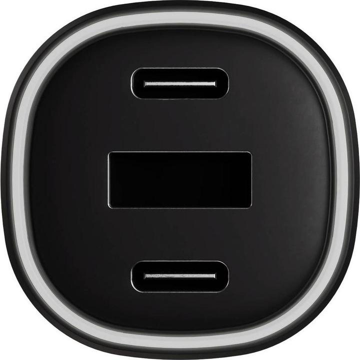 Produktbild Vivanco Dreifach USB PD Kfz Schnellladegeraet, 60W, 2x USB C und 1x USB A, schwarz
