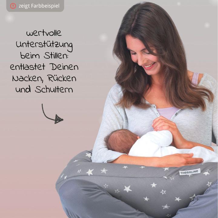 Actual product image Theraline Nursing Pillow "The Original" with Spelt Filling incl. Cover 190 cm (38 cm)