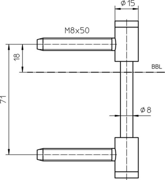 Produktbild Simonswerk Flügelteil V 0026 WF 3-teilig Stahl vernickelt