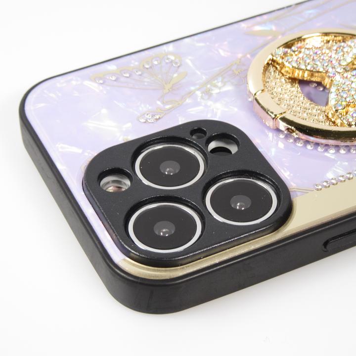 Produktbild PhoneLook Hülle Perlmutt Schmetterling Strass mit Videounterstützung t (Apple iPhone 13 Pro)