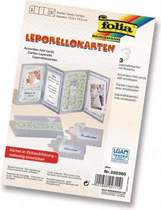 Actual product image Folia Leporello cards 300g/m2 (3 pcs.)