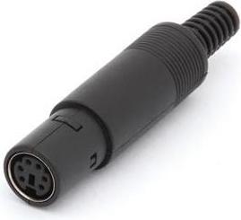 Image du produit Velleman Fiche Mini-Din Femelle 6 Broches - Noir (Mini DIN)