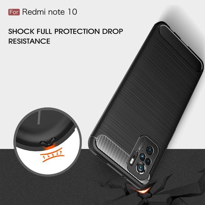 Actual product image MU Style Carbon Fiber TPU Softcase Series (Xiaomi Redmi Note 10S, Xiaomi Mi Note 10)