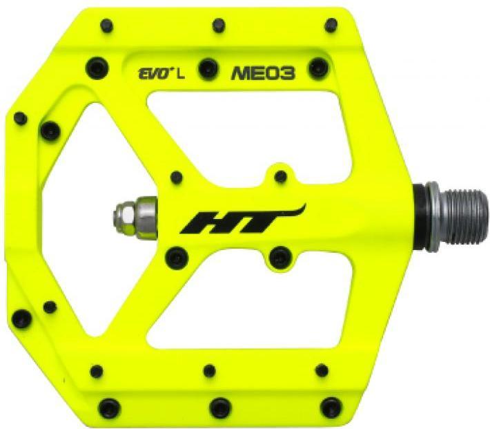 Actual product image HT ME03 Flat pedal neon yellow