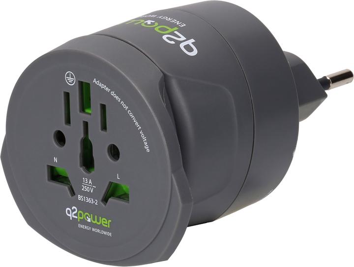 Immagine prodotto Q2 Power Adattatore da viaggio Q2Power World