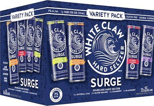 Actual product image White Claw SURGE Hard Seltzer VARIETY Pack / (24 x 35.5 cl)