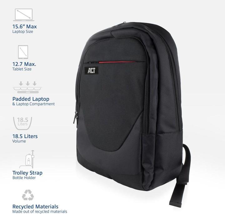Immagine prodotto Zaino Suburb per laptop fino a 15,6", realizzato con bottiglie di plastica riciclate (18.50 l)