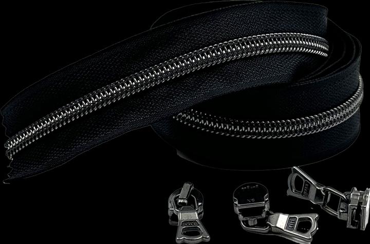 Black, Oxidized silver