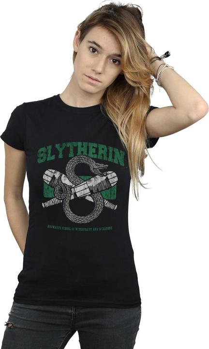 Actual product image Womens/Ladies Slytherin Quidditch Emblem Cotton T-Shirt (XXL)