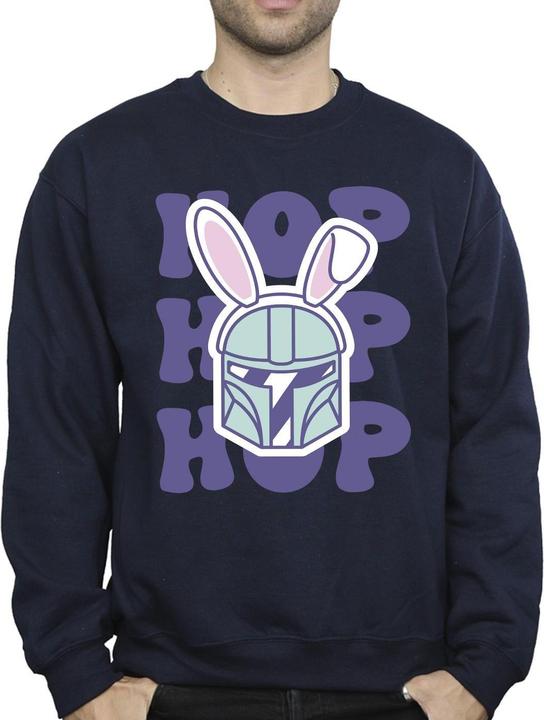 Actual product image Star Wars Mens The Mandalorian Hop Into Easter Sweatshirt (XXL)
