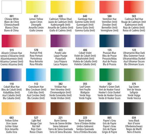 Produktbild Daler-Rowney Aquarellfarbe Aquafine New (Kadmiumgelb, alizarinkarmesin, Chromoxidgrün, Ultramarinblau dunkel, Blattgrün, Gummigut, Zitronengelb, Portraitrosa, Preussichblau, Kobaltviolett, Zinnober, Kobaltblau, Chinesischweiss, Kadmiumrot, Colin Blau, Hook. kleiner Aquarellpinsel, Purpurlack)