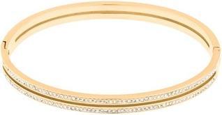 Actual product image JVD Shiny Gold-Plated Steel Solid Bracelet Sssb0058xi8go (6.50 cm)