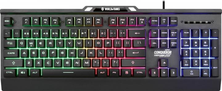 Produktbild Yenkee Metalltastatur für COMQUEROR-Gamer, dynamische Hintergrundbeleuchtung – limitierte World Of Tanks-Ve (Eng. Int., Kabelgebunden)