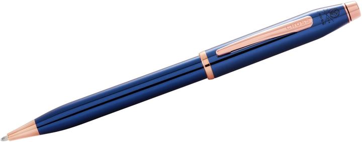 Produktbild Cross Drehkugelschreiber Century II Transluzent Blau Rosegold Beschlägen Geschenkbox (Blau, 1 x)