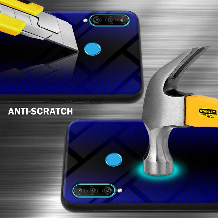 Actual product image Cadorabo TPU Striped Glass Cover (Huawei P30 Lite)