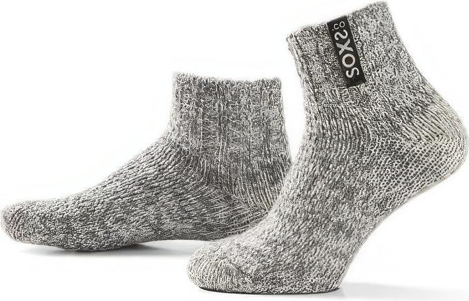 Soxs Graue Wolle Herren- & Damensocken Jet Black, Kurzsocke