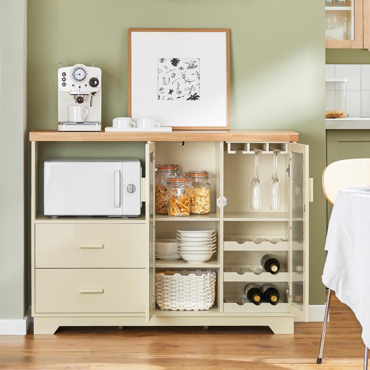 Actual product image SoBuy Sideboard with 2 glass doors (120 x 40 x 90 cm)