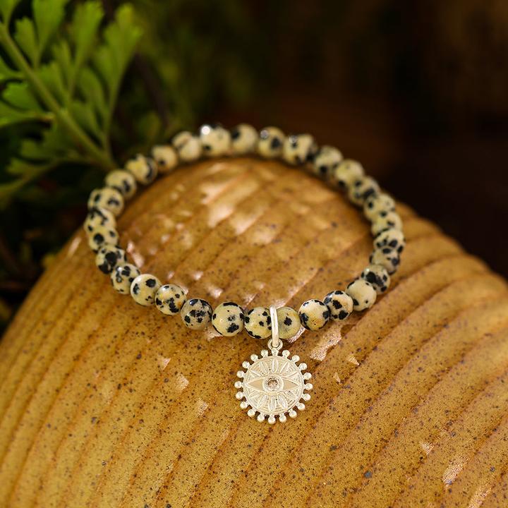 Andreani Armband mit echtem Dalmatiner Jaspis (8 cm, Steine)