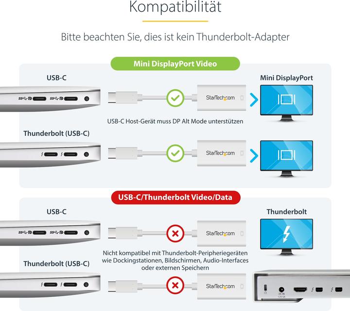 Energy Label StarTech USB-C zu Mini DisplayPort (Mini DP, 6 cm)