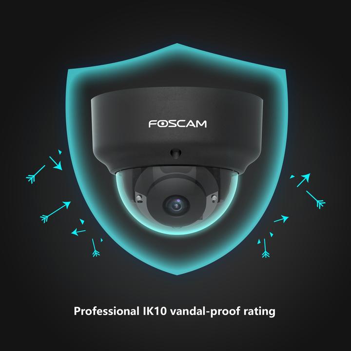 Produktbild Foscam D2EP - Full HD PoE Buiten IP Camera - Zwart (1920 x 1080 Pixels)
