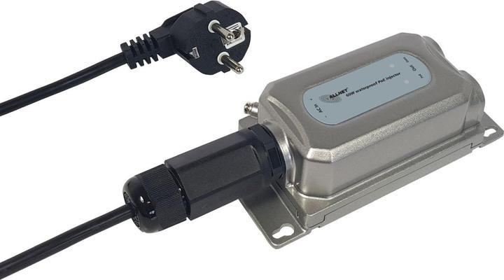 Actual product image Allnet PoE Injector Outdoor IP67 IEEE802.3bt (15.4W/30W/60W) metal housing / ALL-PI2013OBT60 (802.3bt (PoE++), 60 W)