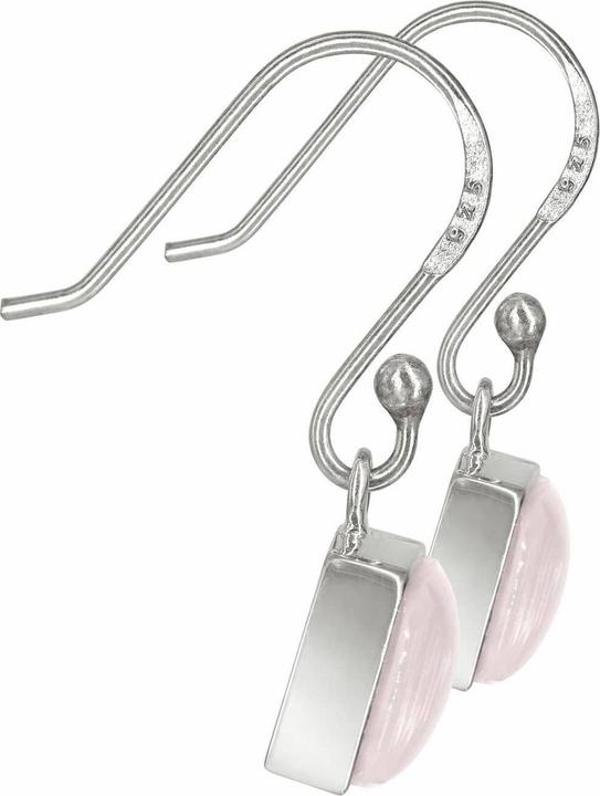 Produktbild Loberon Ohrringe Jasmine silber (Verzierung: Rosenquarz, 925er Sterlingsilber)
