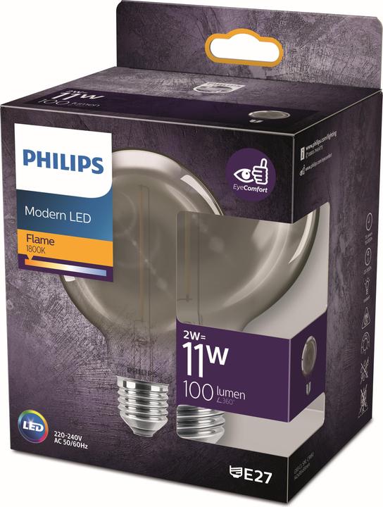 Actual product image Philips Smoky (E27, 2.30 W, 136 lm, 1 x, E)