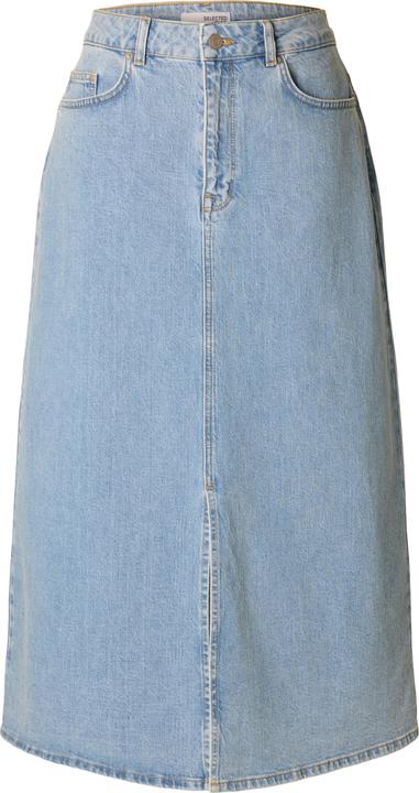 Selected Femme Hellblauer Midi Jeansrock