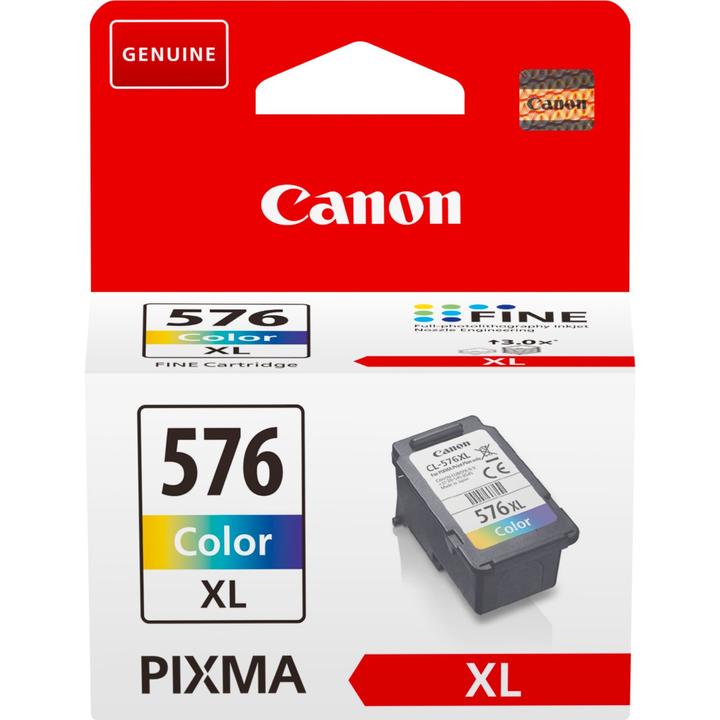 Actual product image Canon CL-576XL Colour Ink Cartridge (M, Y, C)