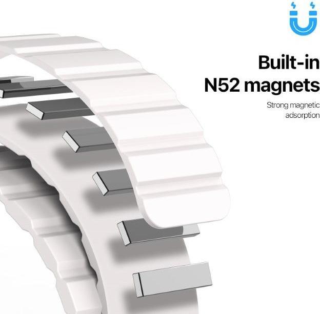 Actual product image Dux Ducis OA Strap Apple Watch 38mm/40mm/41mm - White (38 mm, 40 mm, 41 mm, Silicone, Apple Watch Series 2, Apple Watch Series 1, Apple Watch Series 3, Apple Watch Series 4, Apple Watch Series 5, Apple Watch Series 6, Apple Watch Series 7, Apple Watch Series 8, Apple Watch Series 9, Apple Watch SE)