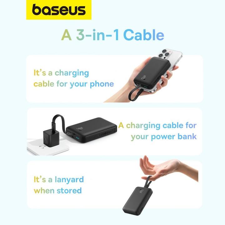 Produktbild Baseus Magnetic Mini Charger (10000 mAh, 20 W, 20 Wh)