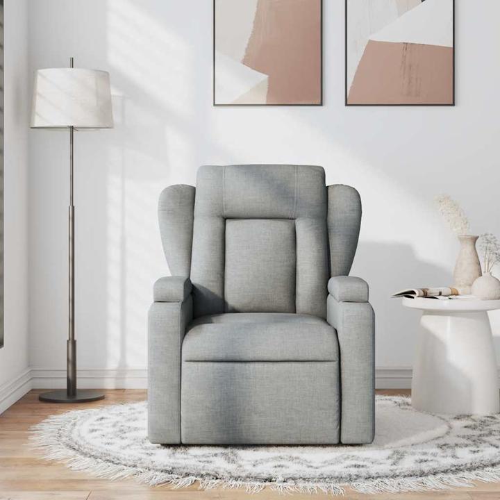 Immagine prodotto VidaXL Sedia da massaggio in tessuto grigio chiaro,Colore: Grigio chiaro,Materiale: Tessuto