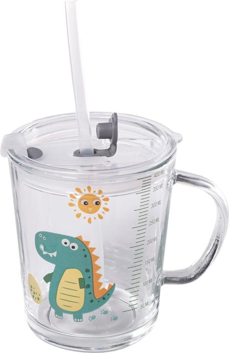Produktbild Intirilife Kinder Trinkbecher mit Deckel, Skala und Strohhalm