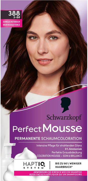 Image du produit Schwarzkopf Perfect Mousse Coloration de mousse (388 Marron rougeâtre foncé)