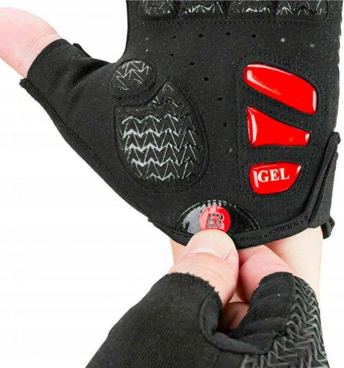 Produktbild Rockbros S169BR M cycling gloves with gel inserts - black and red (M)