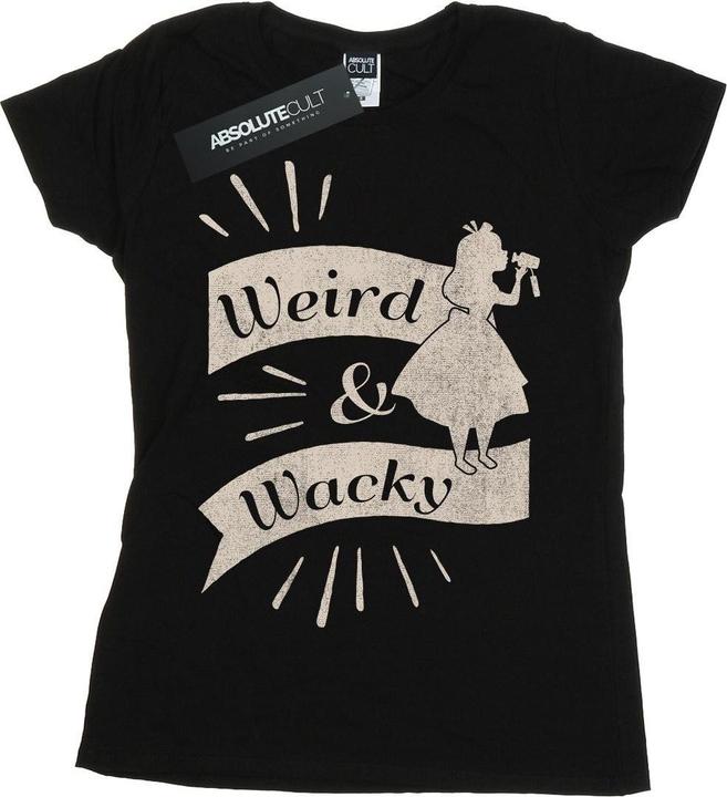 Actual product image Disney Womens/Ladies Alice In Wonderland Weird And Wacky Cotton T-Shirt (XXL)