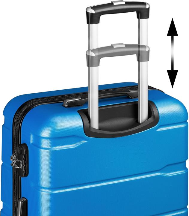 Image du produit Zelsius 3-teiliges Hartschalenkoffer-Set mit Zahlenschloss (90 l, Bagage à main (jusqu'à 50l))