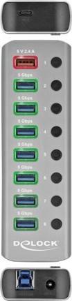 Actual product image Delock USB 3.2 Hub (USB-B, 9 Ports)
