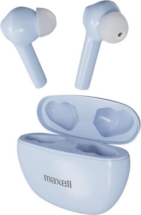 Actual product image Maxell Dynamic+ wireless headphones with charging cradle Bluetooth blue (4 h, Wireless)