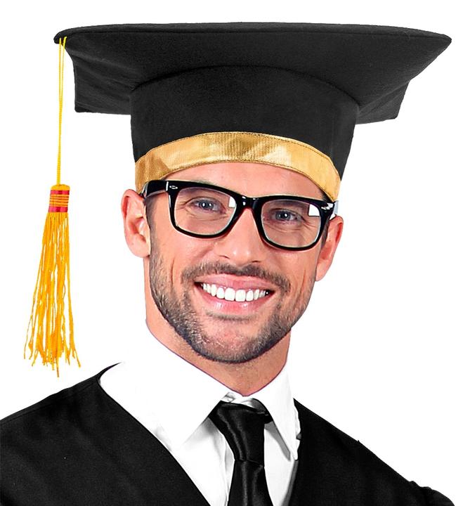 Actual product image Widmann Doctoral Thesis University Graduate Graduation Hat Deluxe with Gold