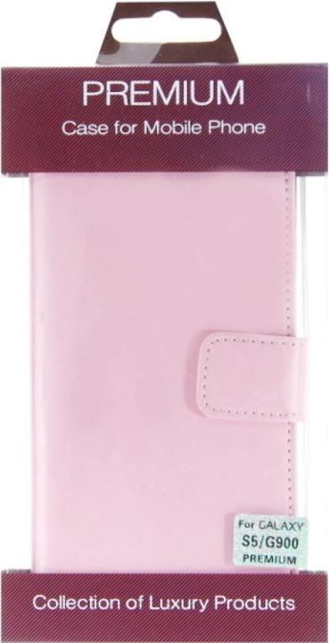 Image du produit OEM Book Case en cuir Slim pour Galaxy S5 - rose 4250710549726 (Samsung Galaxy S5)