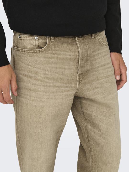 Actual product image Only & Sons Onsedge Straight Beige 2140 Tai Dnm Noos (34)