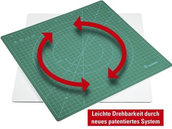 Produktbild Ecobra Rotierende Cutting Mat 360 Grad drehbar grün Grösse: 315 x 315 mm