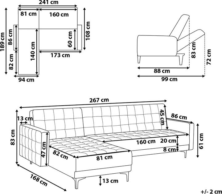 Image du produit Beliani Aberdeen (Canapé d'angle)