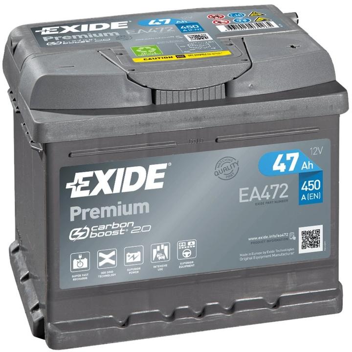 Immagine prodotto Exide Premium Carbon Boost EA472 (12 V, 47 Ah, 450 A)