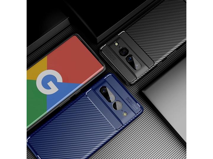 Actual product image Screenguard Google Pixel 7 Pro Cover Carbon Design TPU Case (Google Pixel 7 Pro)