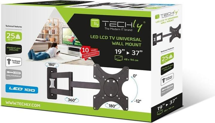 Produktbild Techly Tiltable Wall Bracket (Wand, 37", 25 kg)