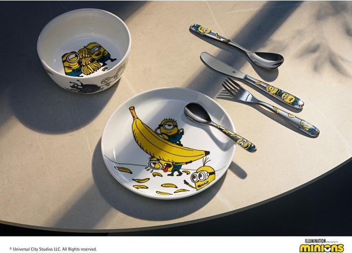 Produktbild WMF Kindergeschirr Kinderbesteck 6tlg Minions Edelstahl poliert spülmaschinengeeignet