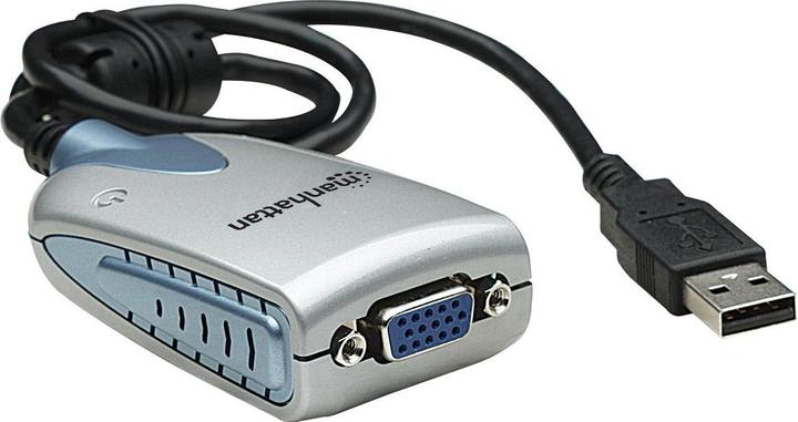 Manhattan Hi-Speed USB 2.0 SVGA Konverter (VGA, 8 cm)